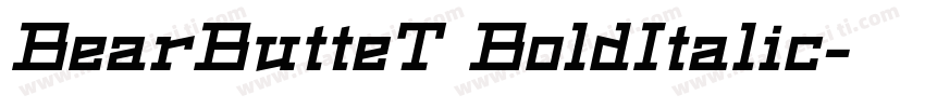 BearButteT BoldItalic字体转换